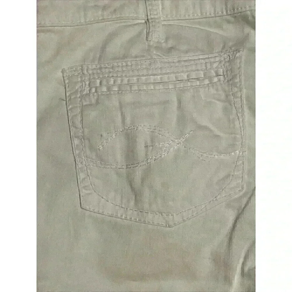 Silver Jeans Gwen Chino Relaxed Skinny Women's Size 34x29.5 White Pants - Picture 4 of 11